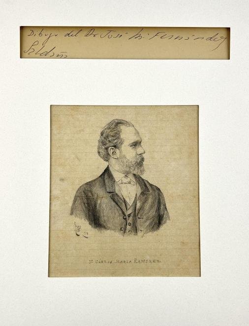 JOSÉ MARÍA FERNÁNDEZ SALDAÑA. Retrato del doctor Carlos María Ramírez. - Imagen 2