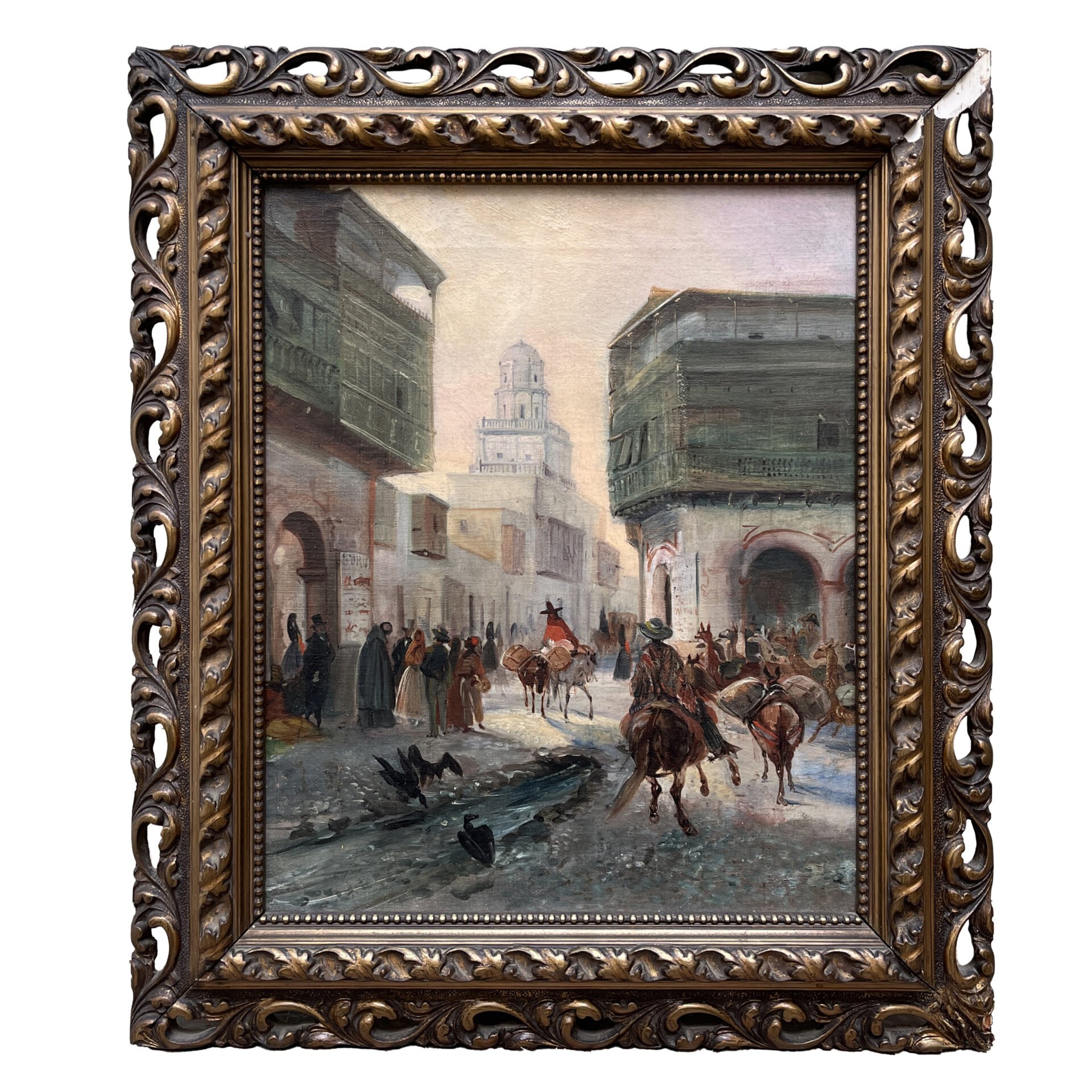 MAURICIO RUGENDAS Escena de una calle en el centro de Lima