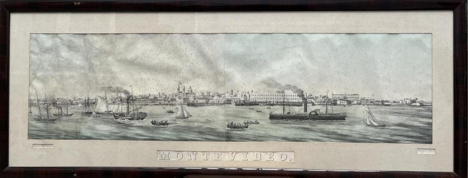 WILLEMS - MÈGE. Vista de Montevideo desde la bahía. - Imagen 2