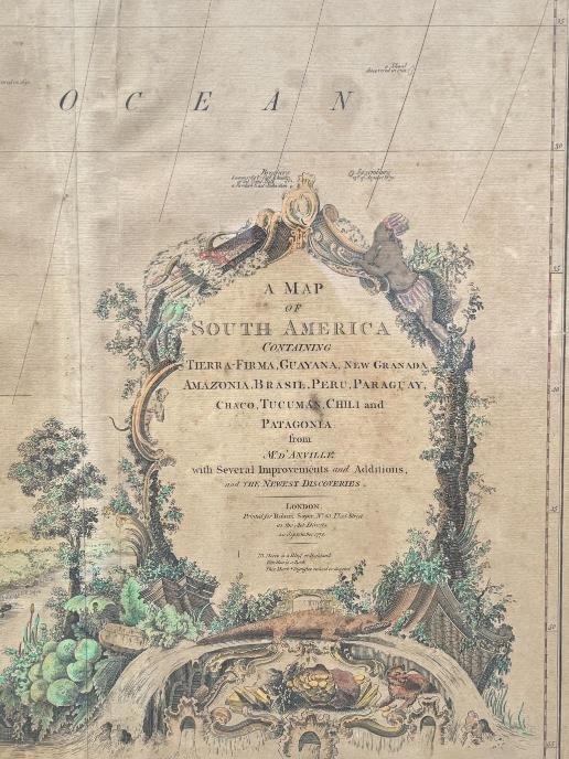 JEAN-BAPTISTE BOURGUIGNON D´ANVILLE; ROBERT SAYER; THOMAS KITCHIN. A map of South America (...) - Imagen 3