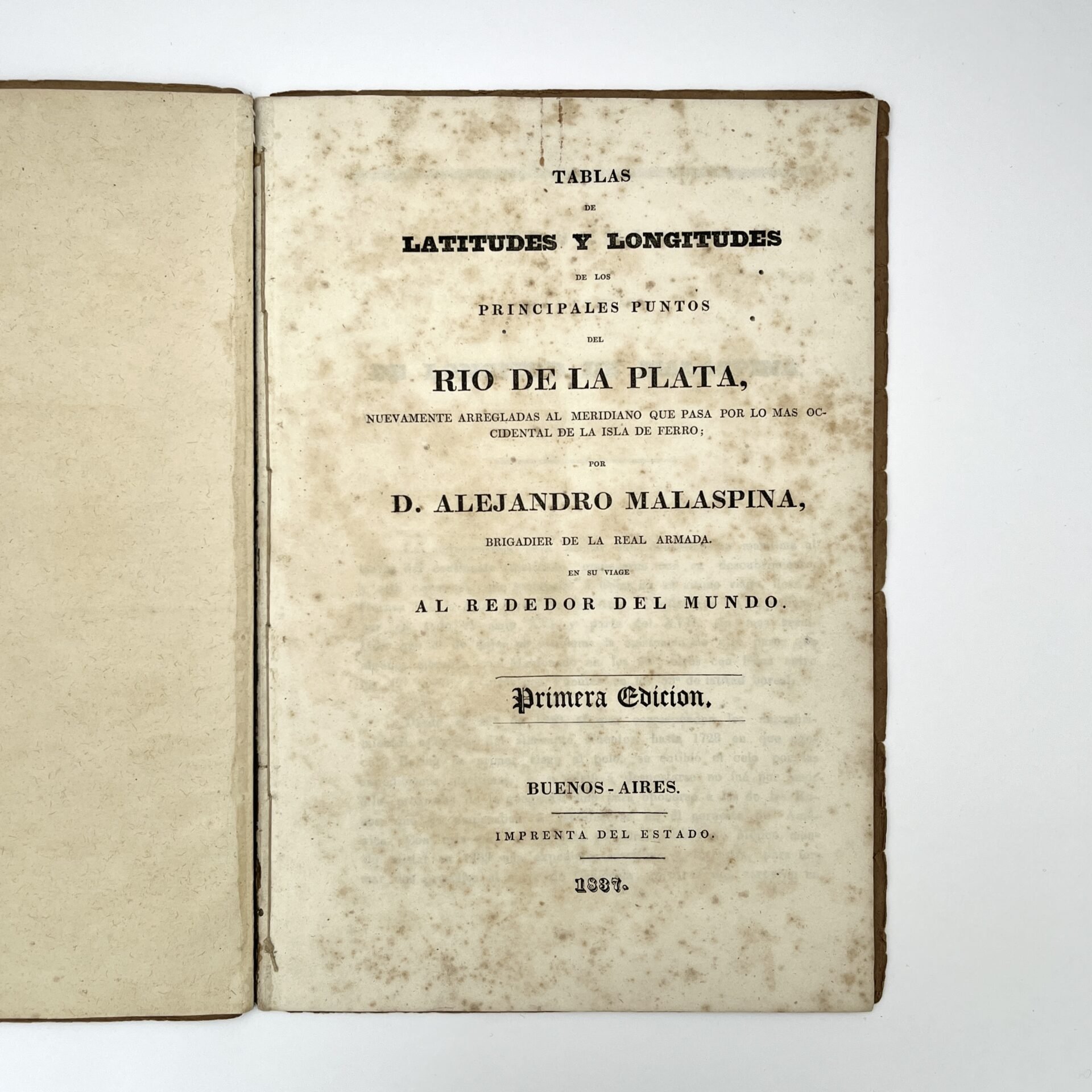 ALEJANDRO MALASPINATabla de latitudes y longitudes de los principales puntos del Río de la Plata