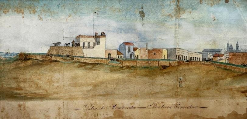 JUAN MANUEL BESNES E IRIGOYEN. Sitio de Montevideo. Batería Comodoro.