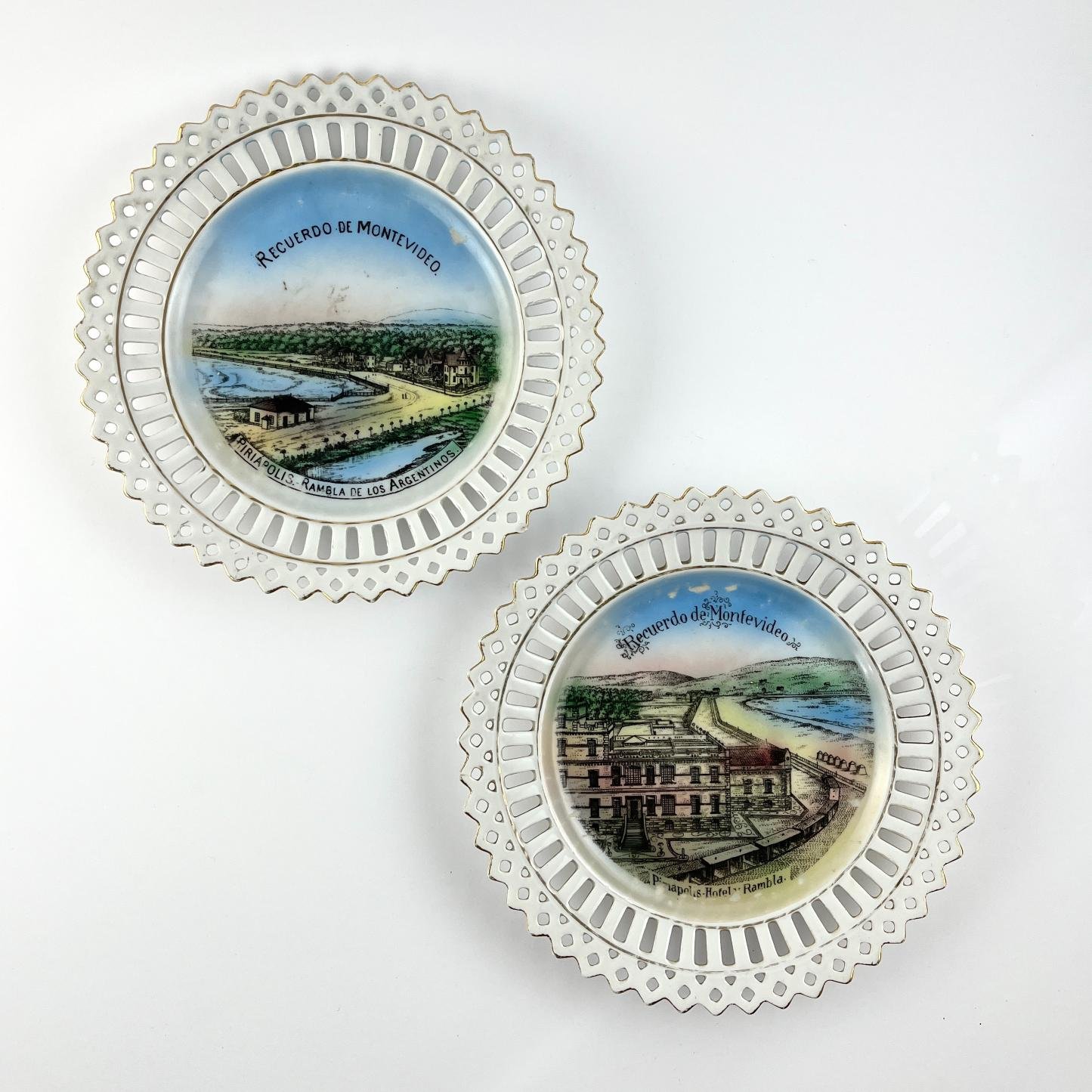 Platos "Vistas de Montevideo"
