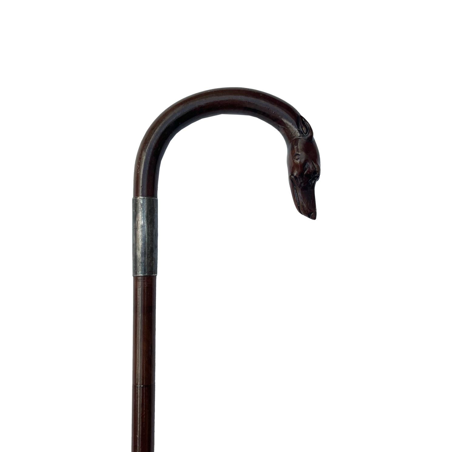 Bastón inglés en madera plata