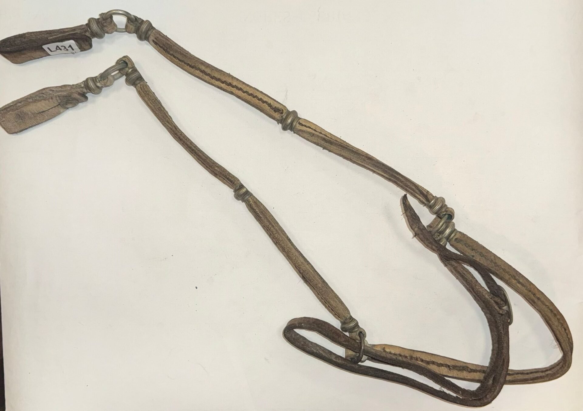 Cabezada de freno en cuero y metal