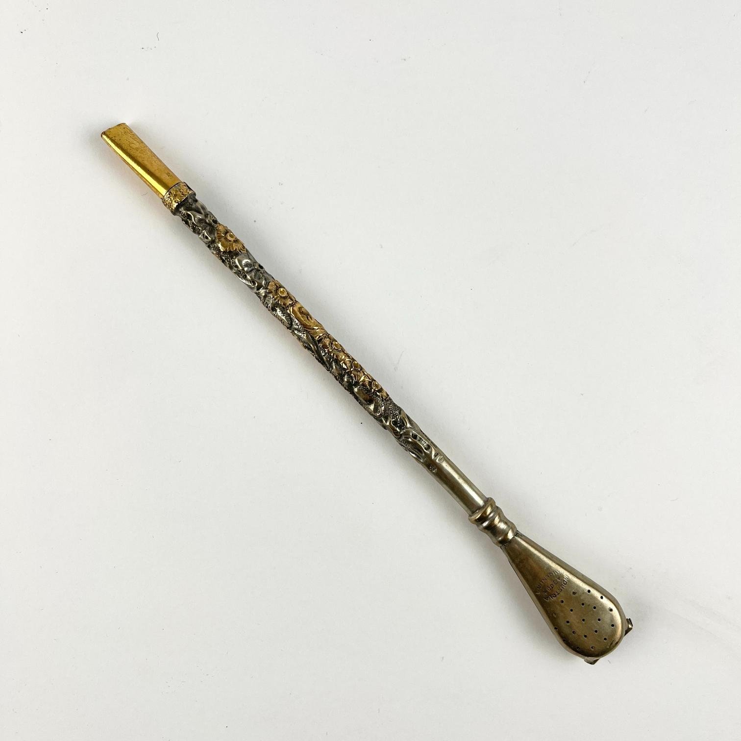 Bombilla en plata y oro