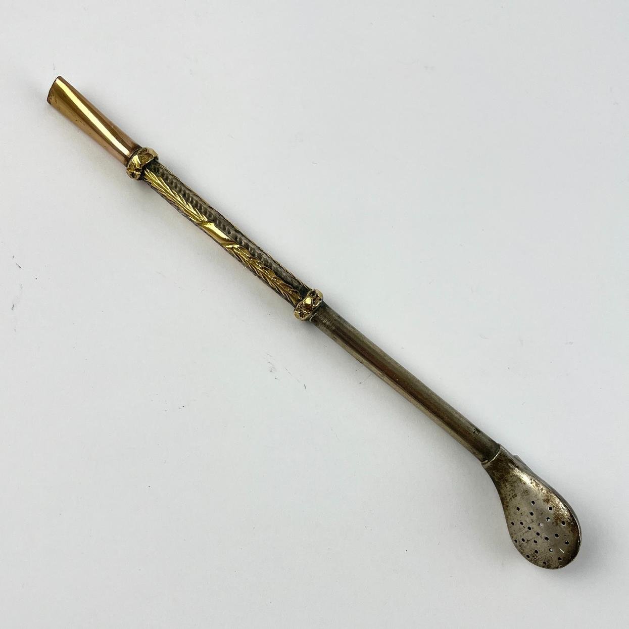 Bombilla en plata y oro