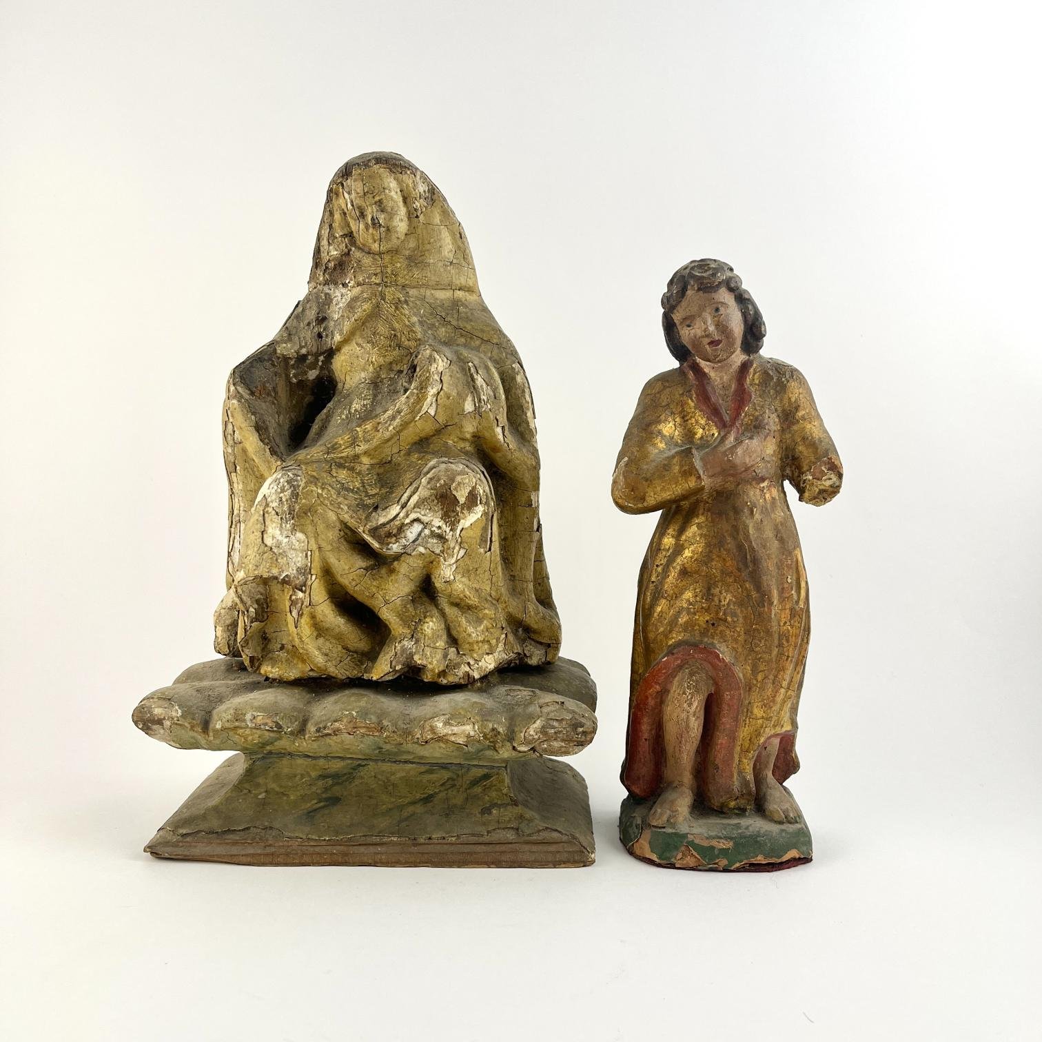 Dos esculturas religiosas hispanoamericanas