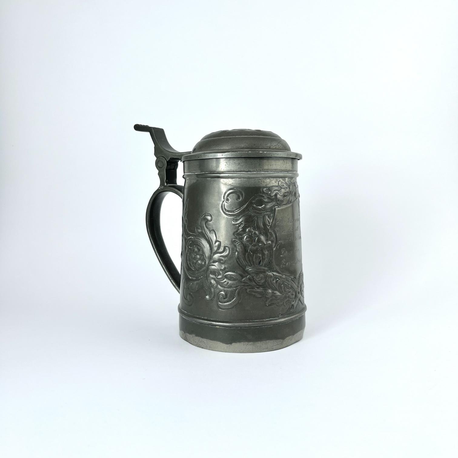 Tankard en peltre