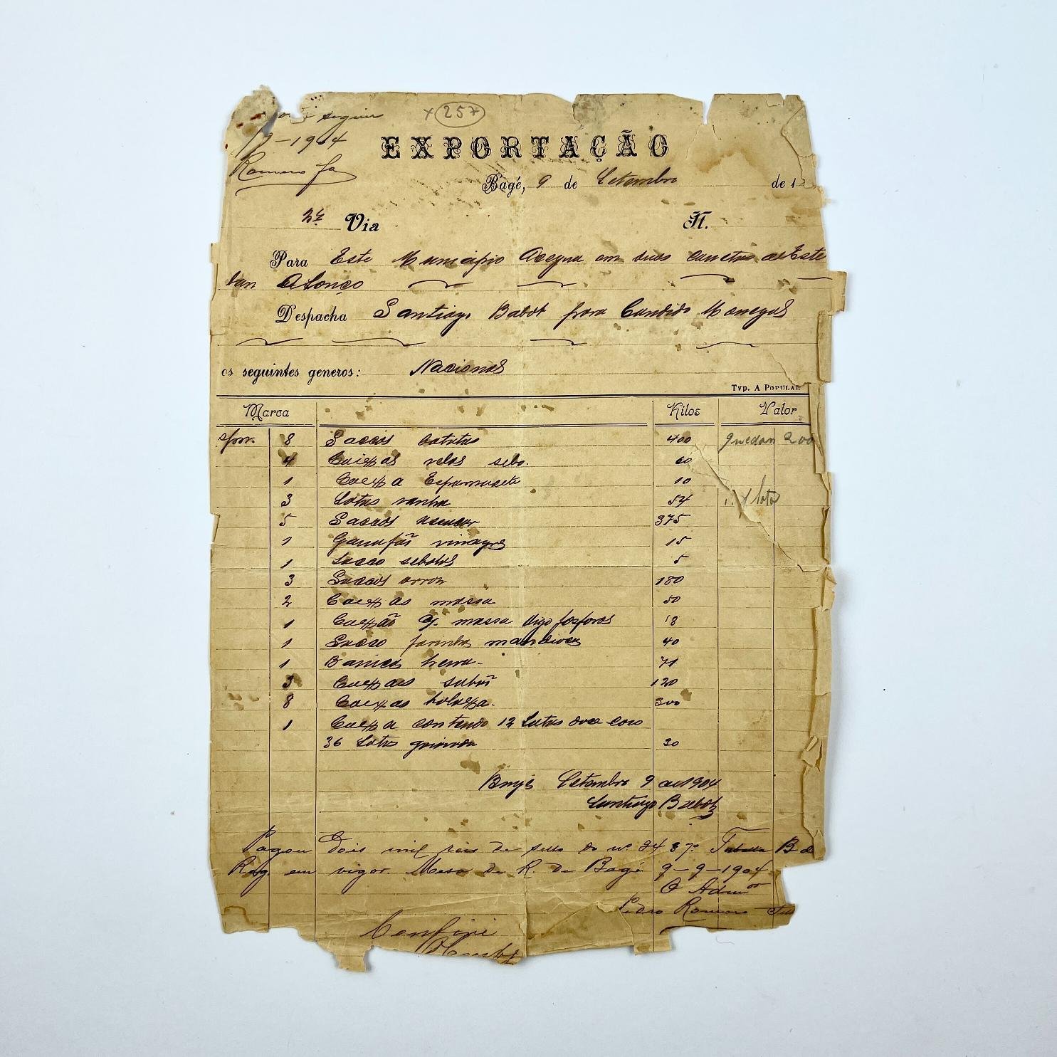 Documento Revolución 1904