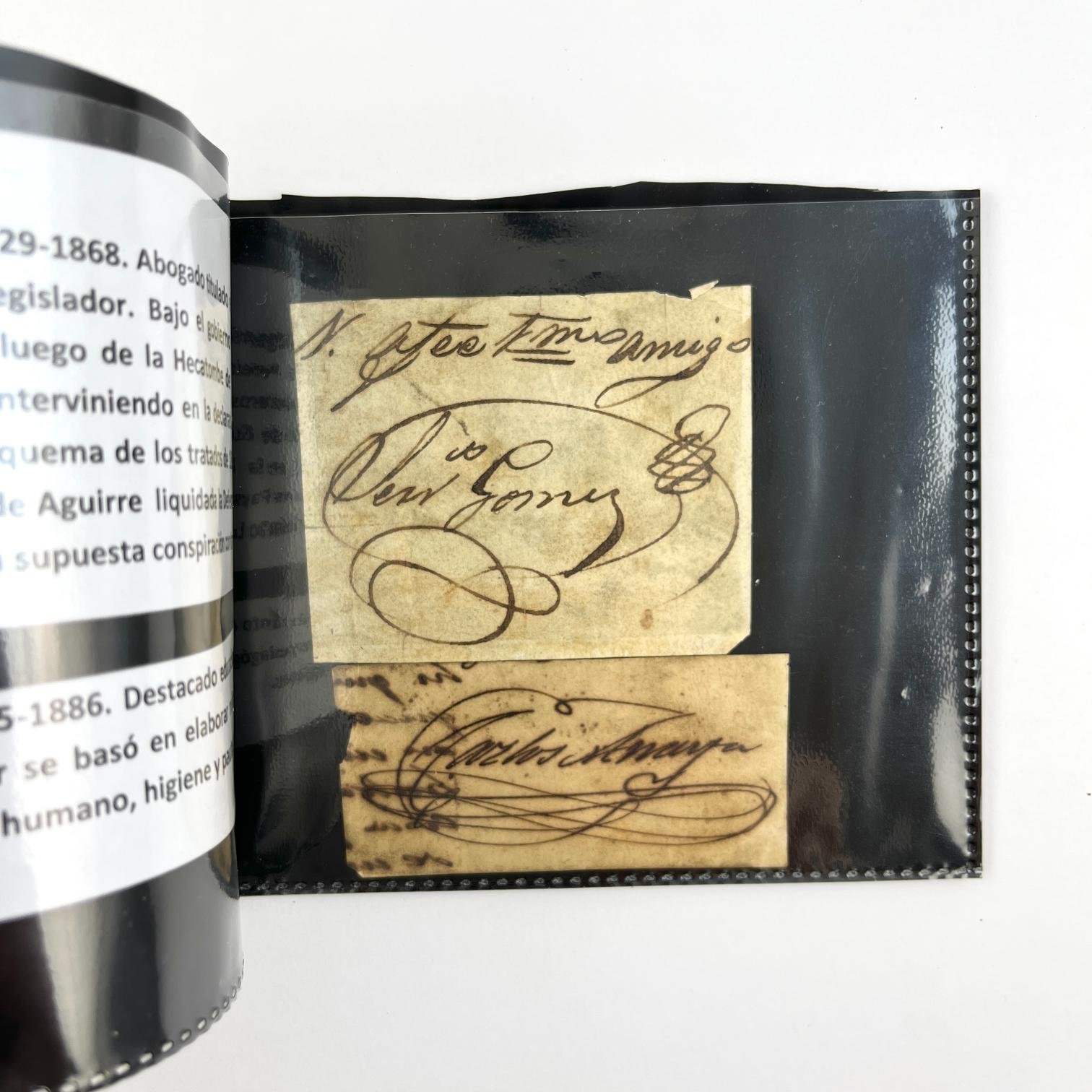 Albúm con firmas uruguayas s. XIX