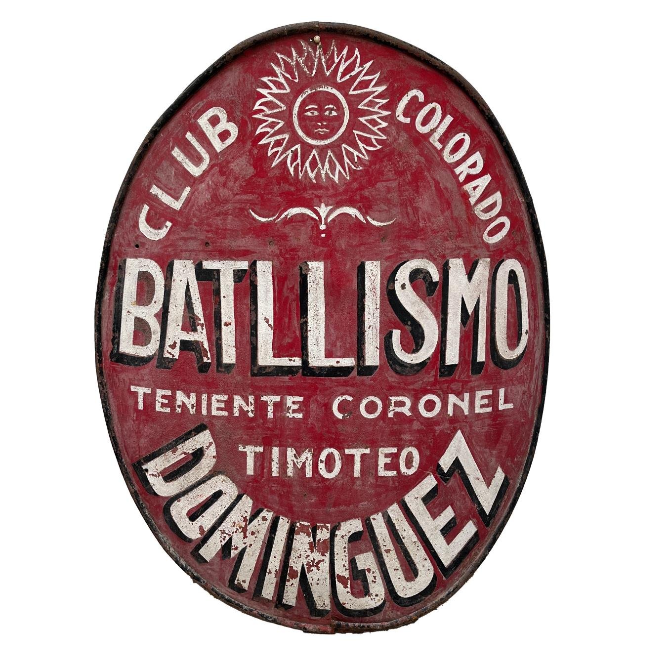 Cartel oval del Partido Colorado