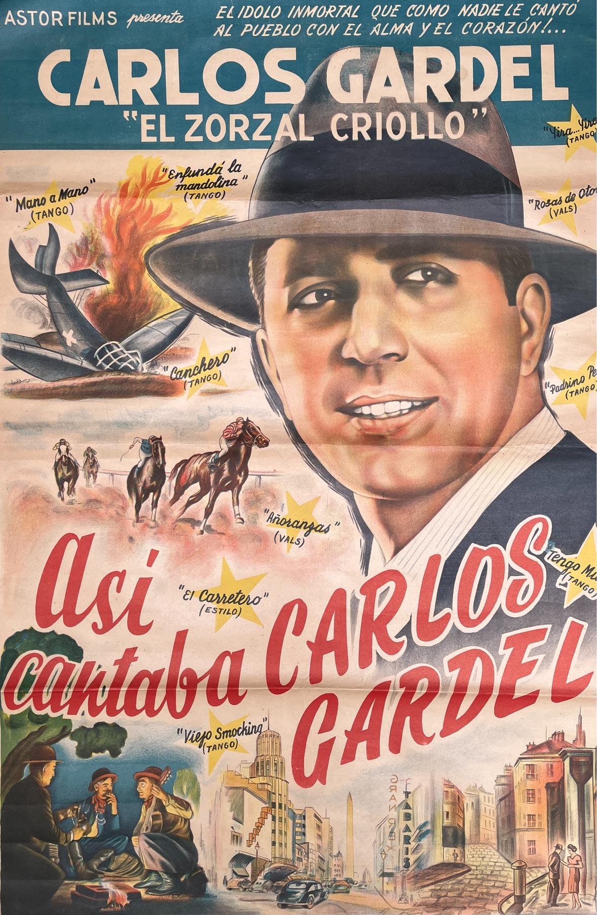 Afiche "Así cantaba Carlos Gardel"