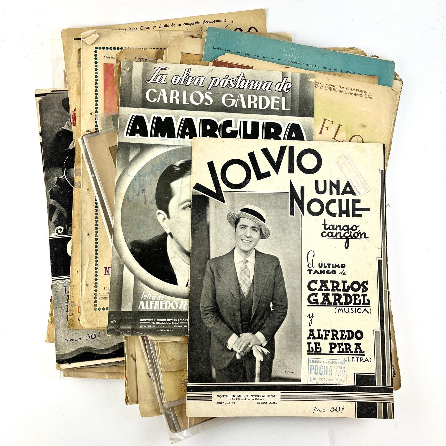 Lote de partituras "Carlos Gardel"