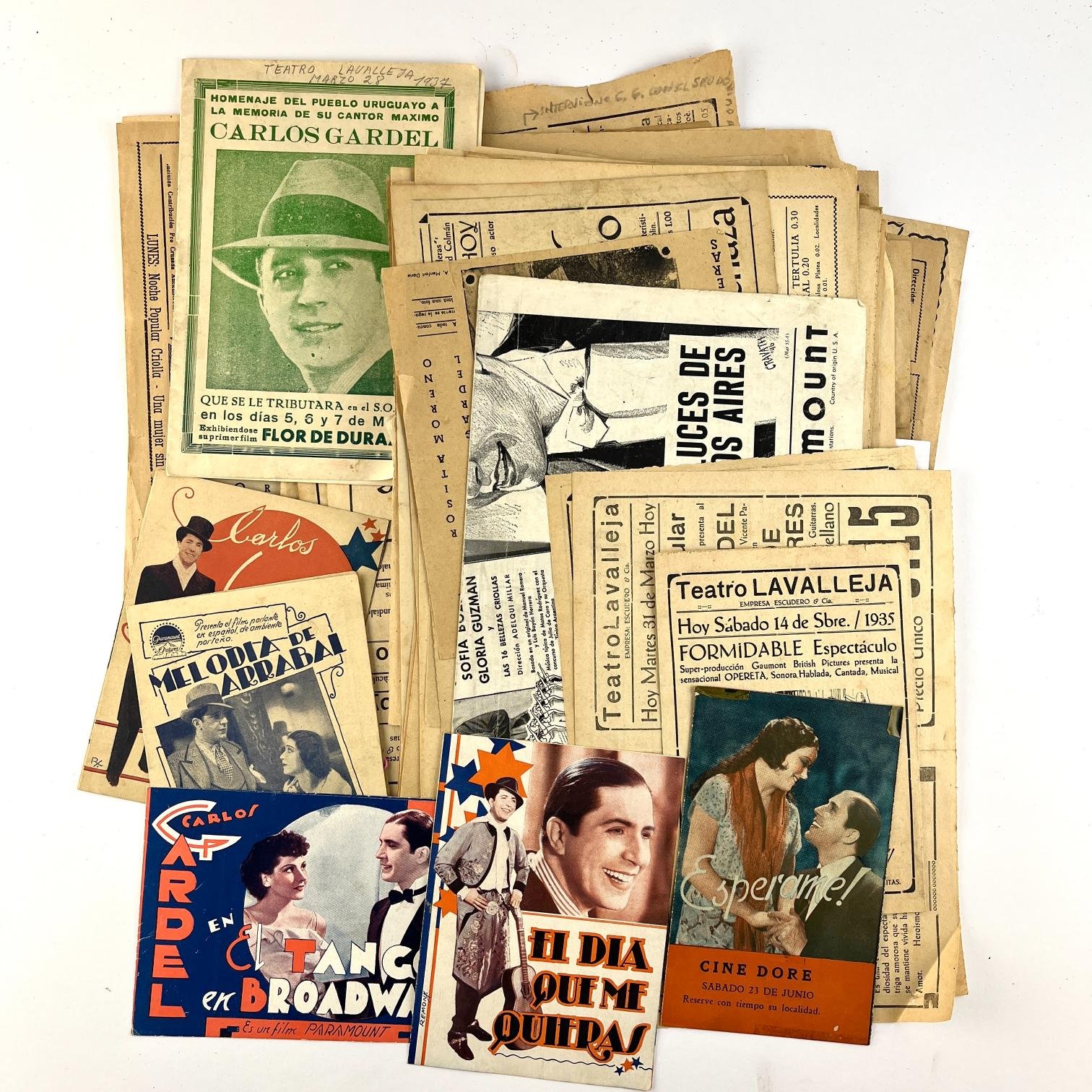 Programas cinematográficos "Carlos Gardel"