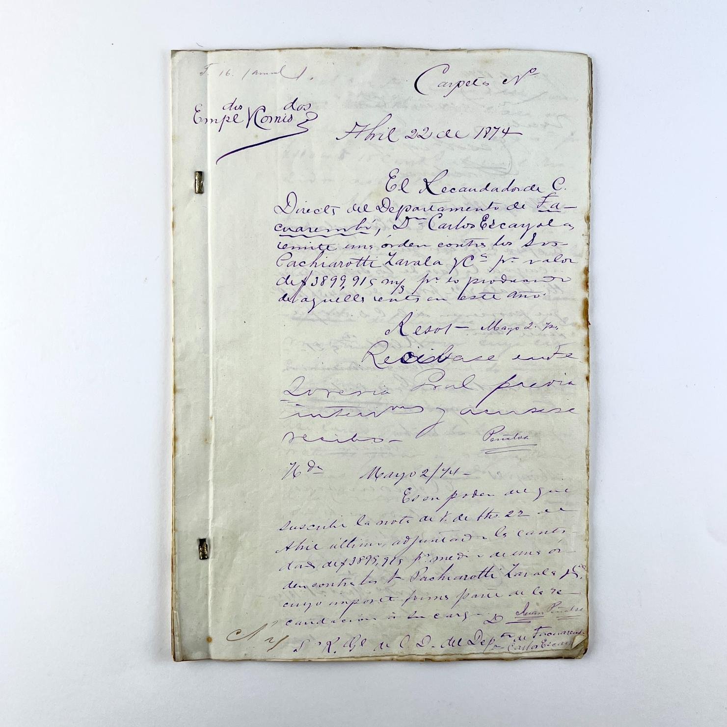 Documento "Carlos Escayola"