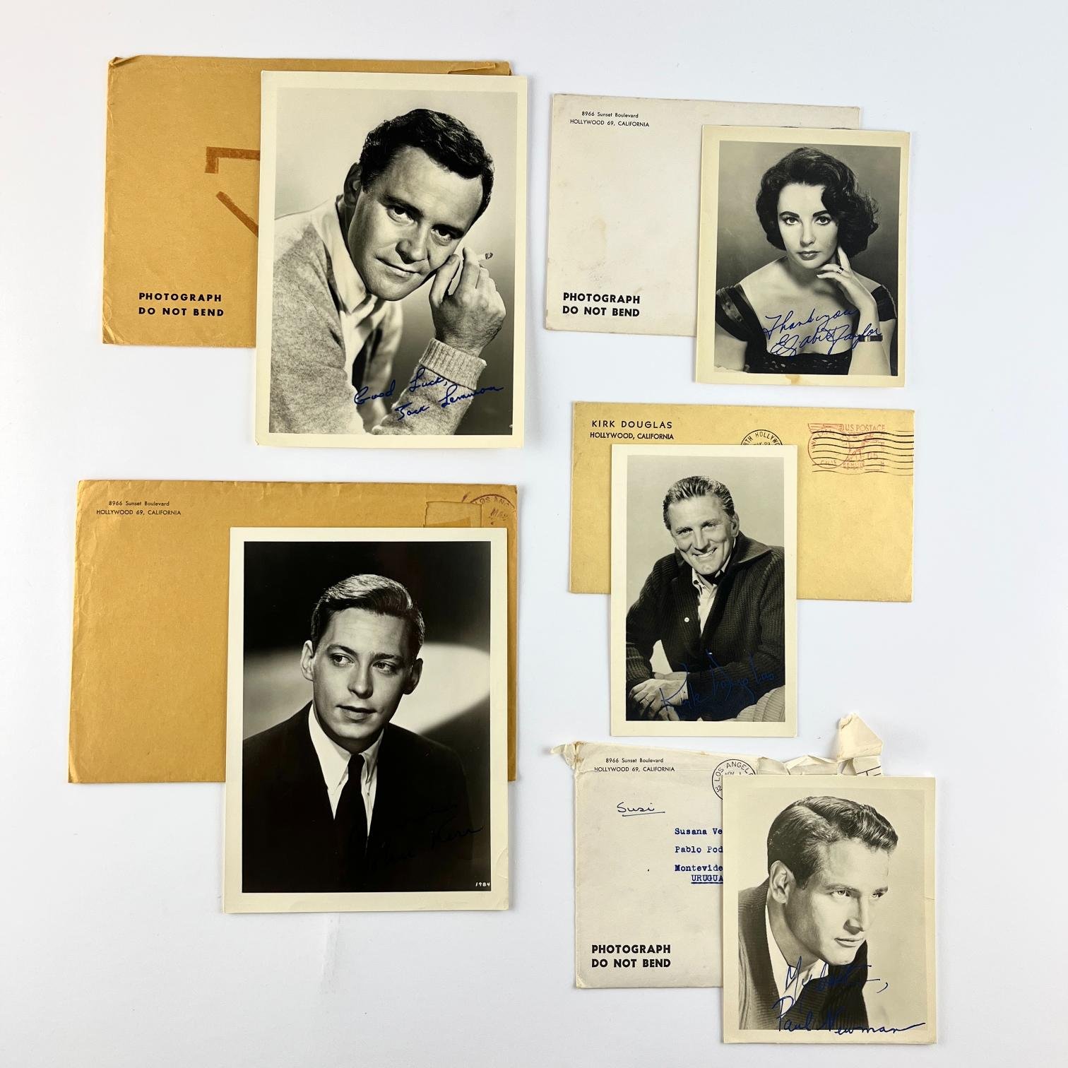 Colección de fotografías autografiadas de actores de Hollywood 1950-1970