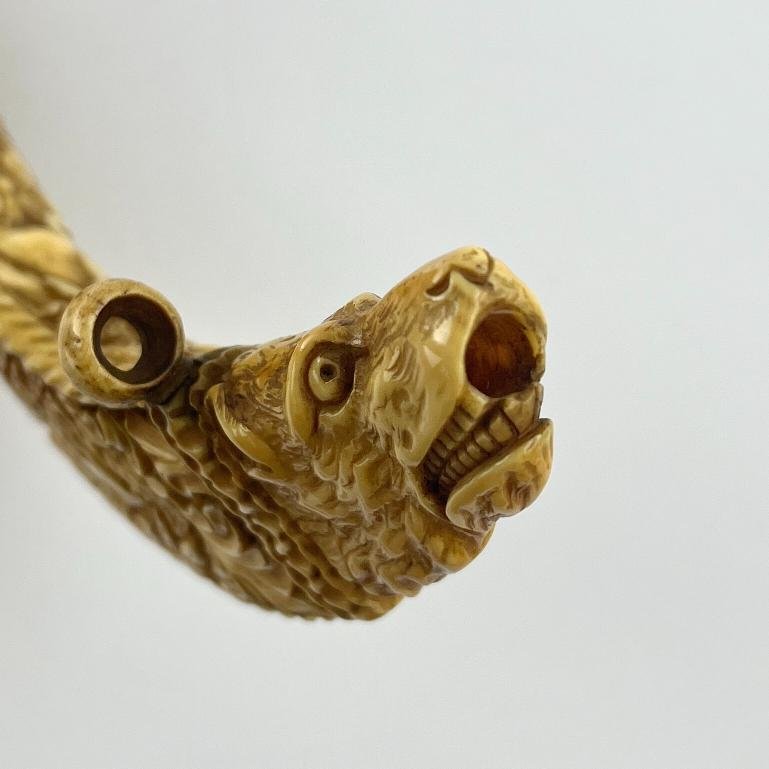 Polvorera ca. 1700 en colmillo de hipopótamo - Imagen 7